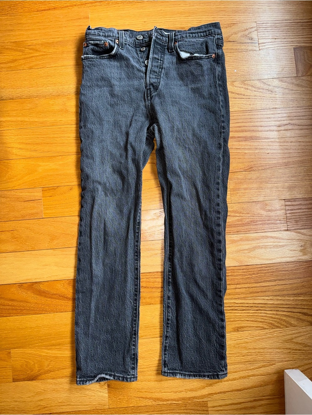 Levi's Wedgie Straight Leg Jeans in Washed Black
